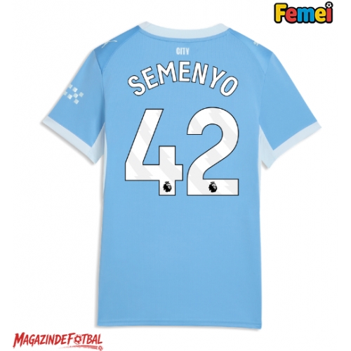 Manchester City Antoine Semenyo #42 Tricou Fotbal Replică 2026-27 Femei Acasa Manchester City Antoine Semenyo #42 Tricou Fotbal Replică 2026-27 Femei Acasa